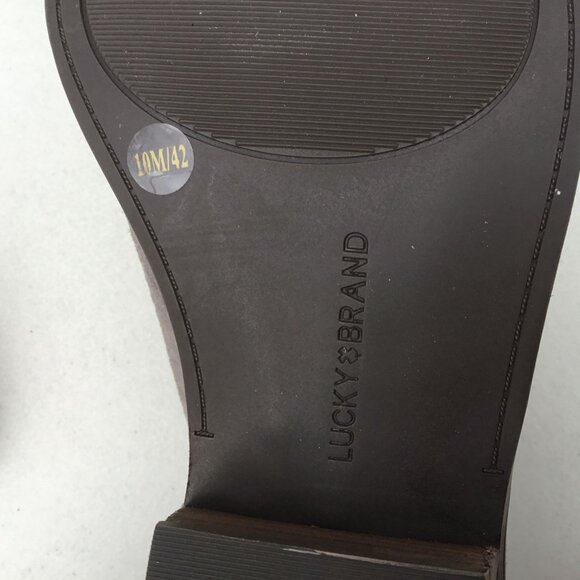 Lucky Brand FHUNA Titanium Suede Embossed Double Side Zip Block Heel Booties 10 - Picture 11 of 11